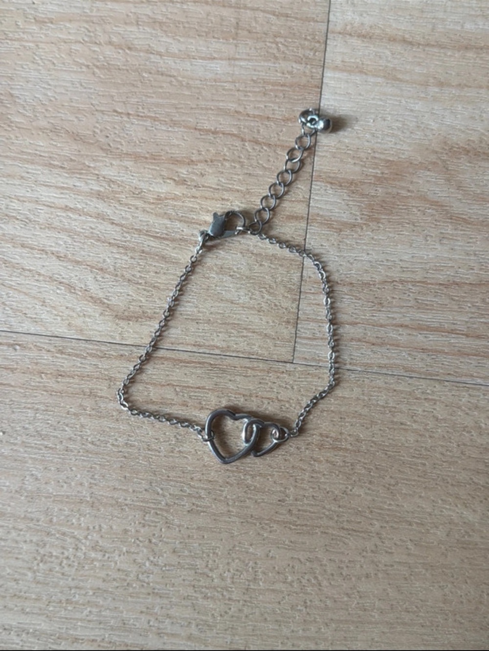 Silver Double Heart Chain Bracelet - Women Jewelry